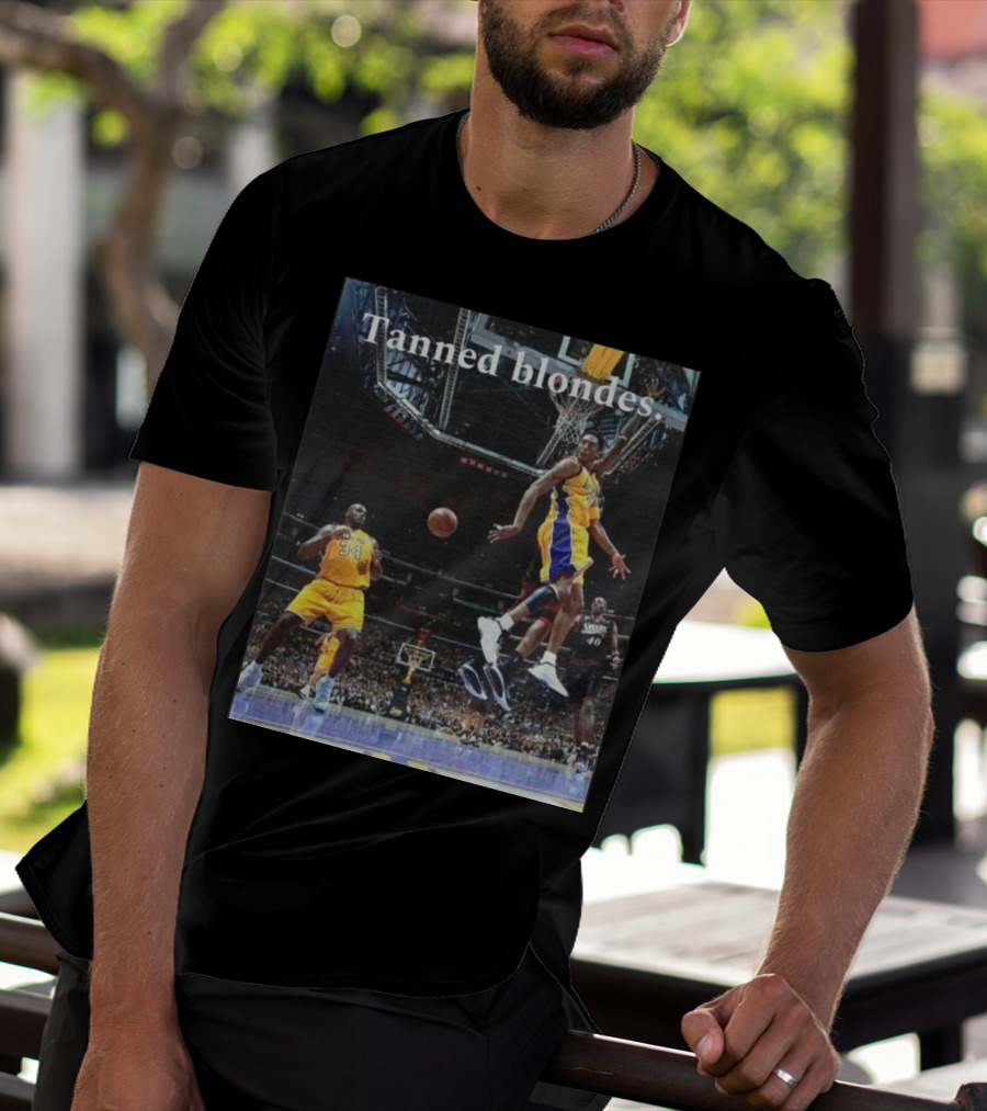Tanned Blondes Basketball Lakers-Sixers Game Scene T-Shirt