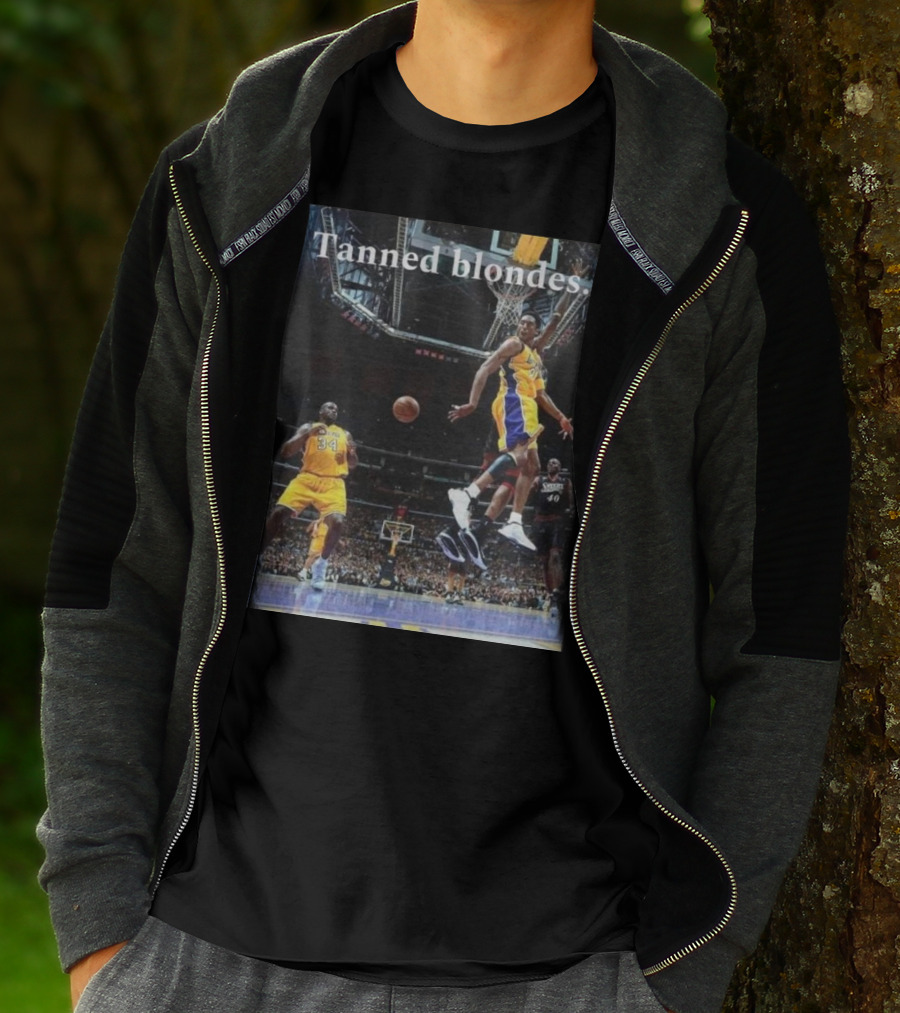 Tanned Blondes Basketball Lakers-Sixers Game Scene T-Shirt