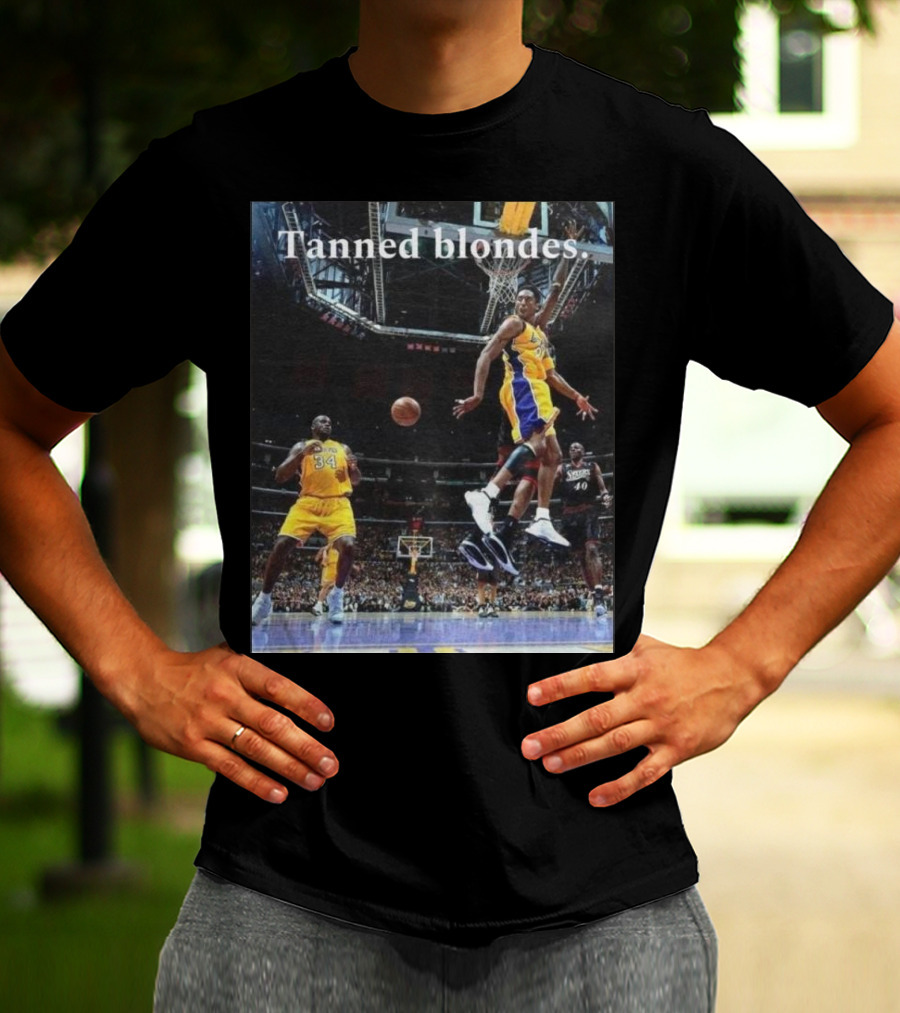 Tanned Blondes Basketball Lakers-Sixers Game Scene T-Shirt