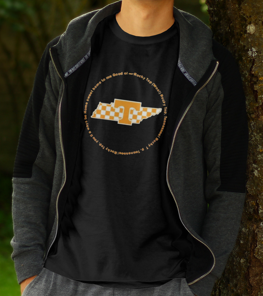 Rocky Top Tennessee Volunteers Home Sweet Home Checkerboard T T-Shirt