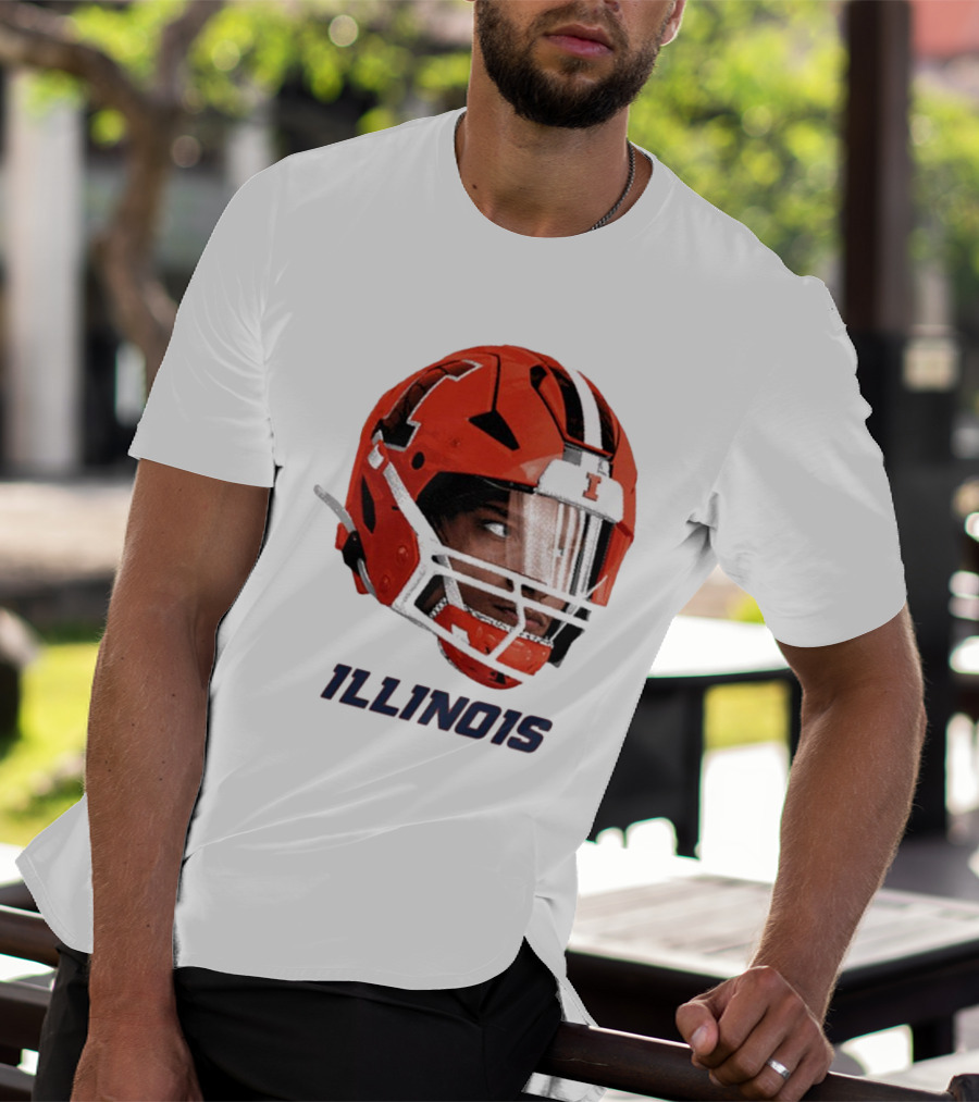 Matthew Bailey Illinois Fighting Illini Football Helmet Ill1no1s T-Shirt