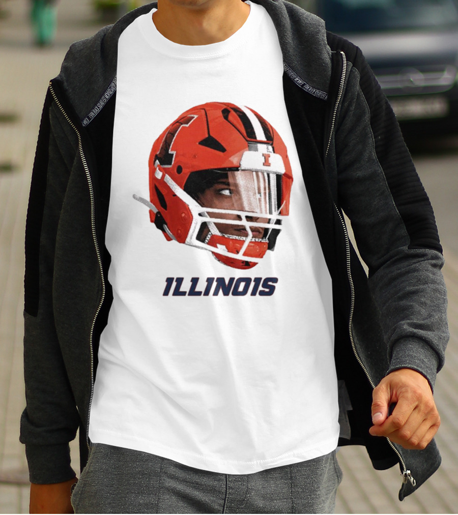 Matthew Bailey Illinois Fighting Illini Football Helmet Ill1no1s T-Shirt