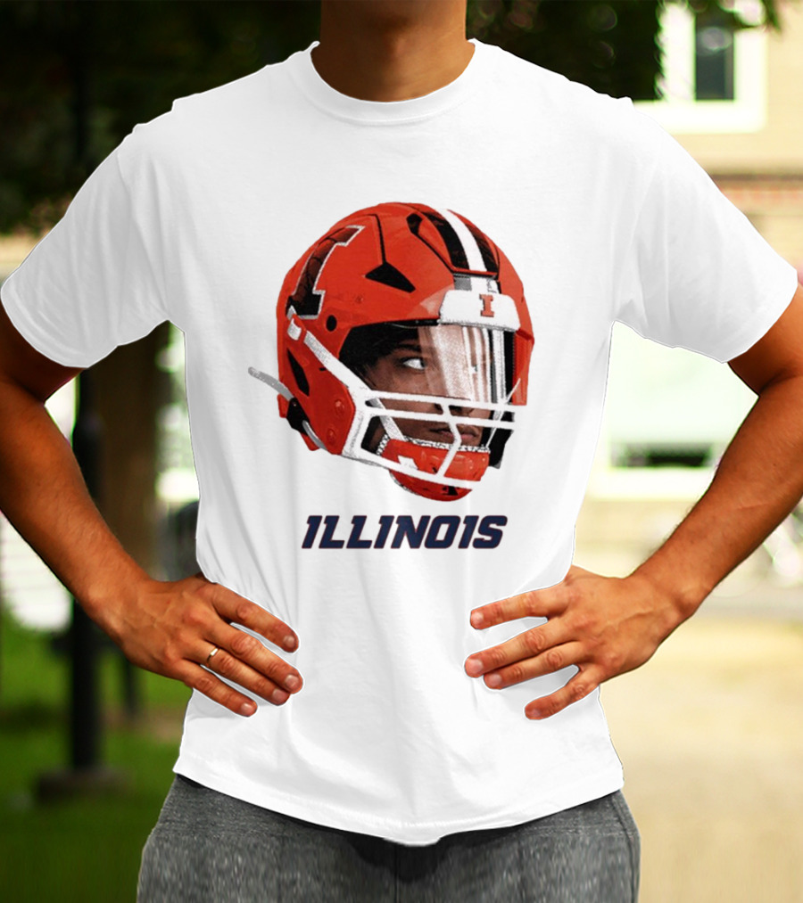 Matthew Bailey Illinois Fighting Illini Football Helmet Ill1no1s T-Shirt