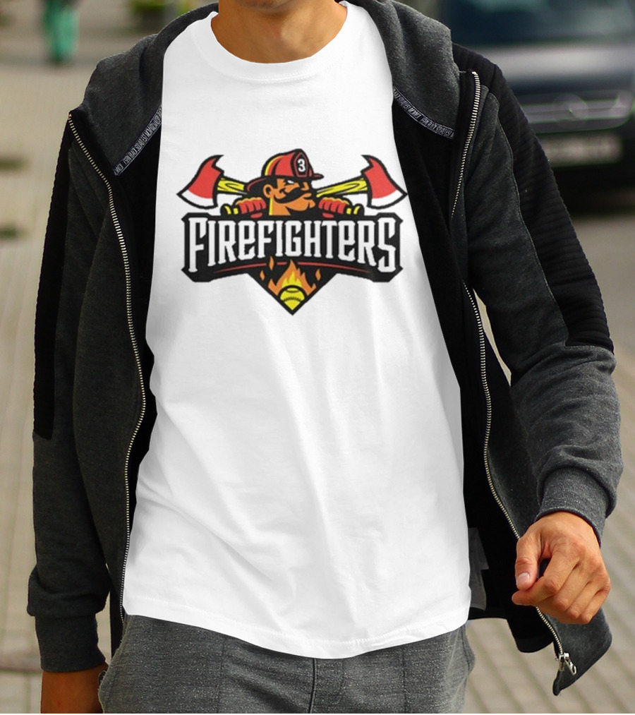 The Savannah Bananas Firefighters Logo Baseball Holiday Tailgaters New T-Shirt