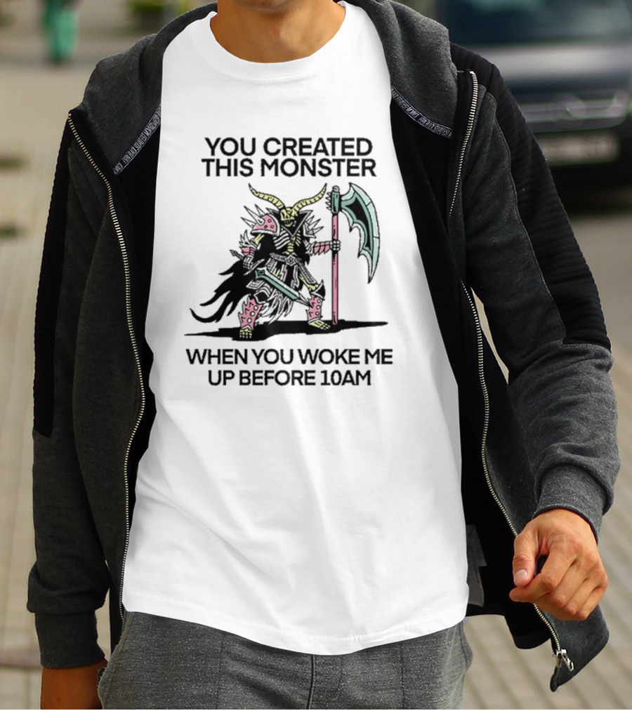 Wizard Of Barge You Created This Monster When You Woke Me Up Before 10AM Warrior T-Shirt