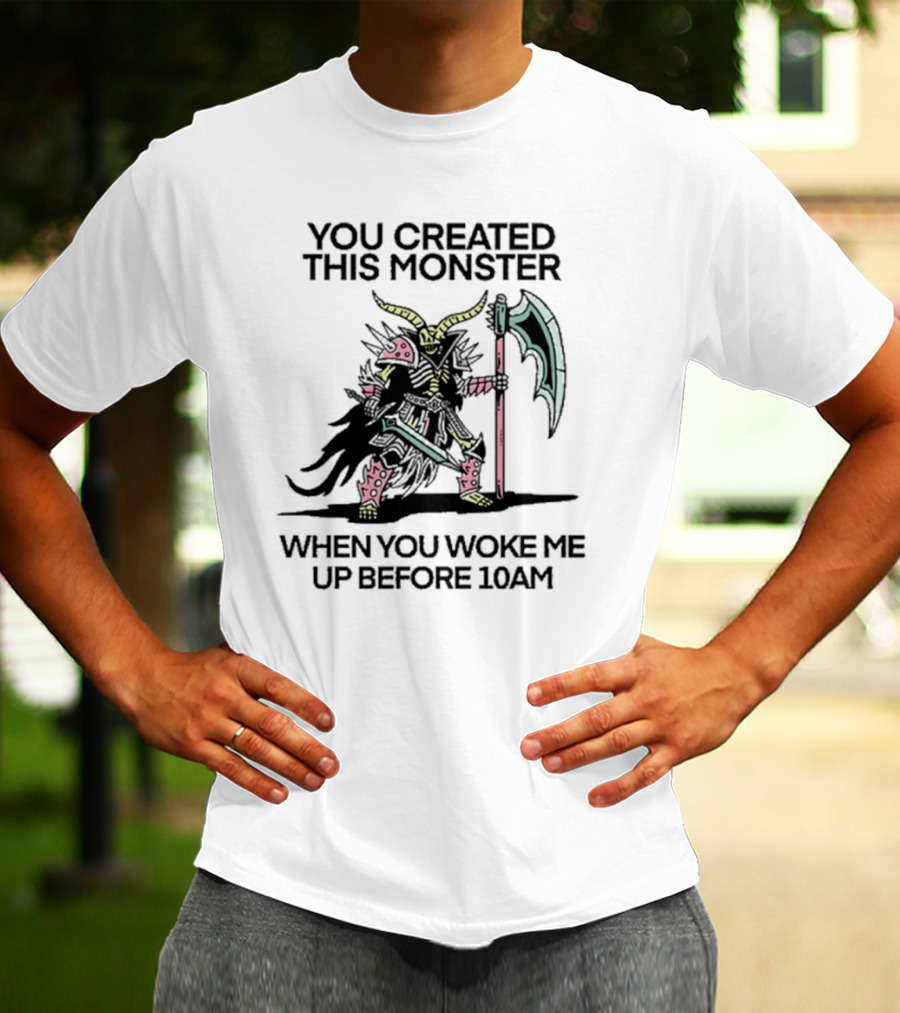 Wizard Of Barge You Created This Monster When You Woke Me Up Before 10AM Warrior T-Shirt