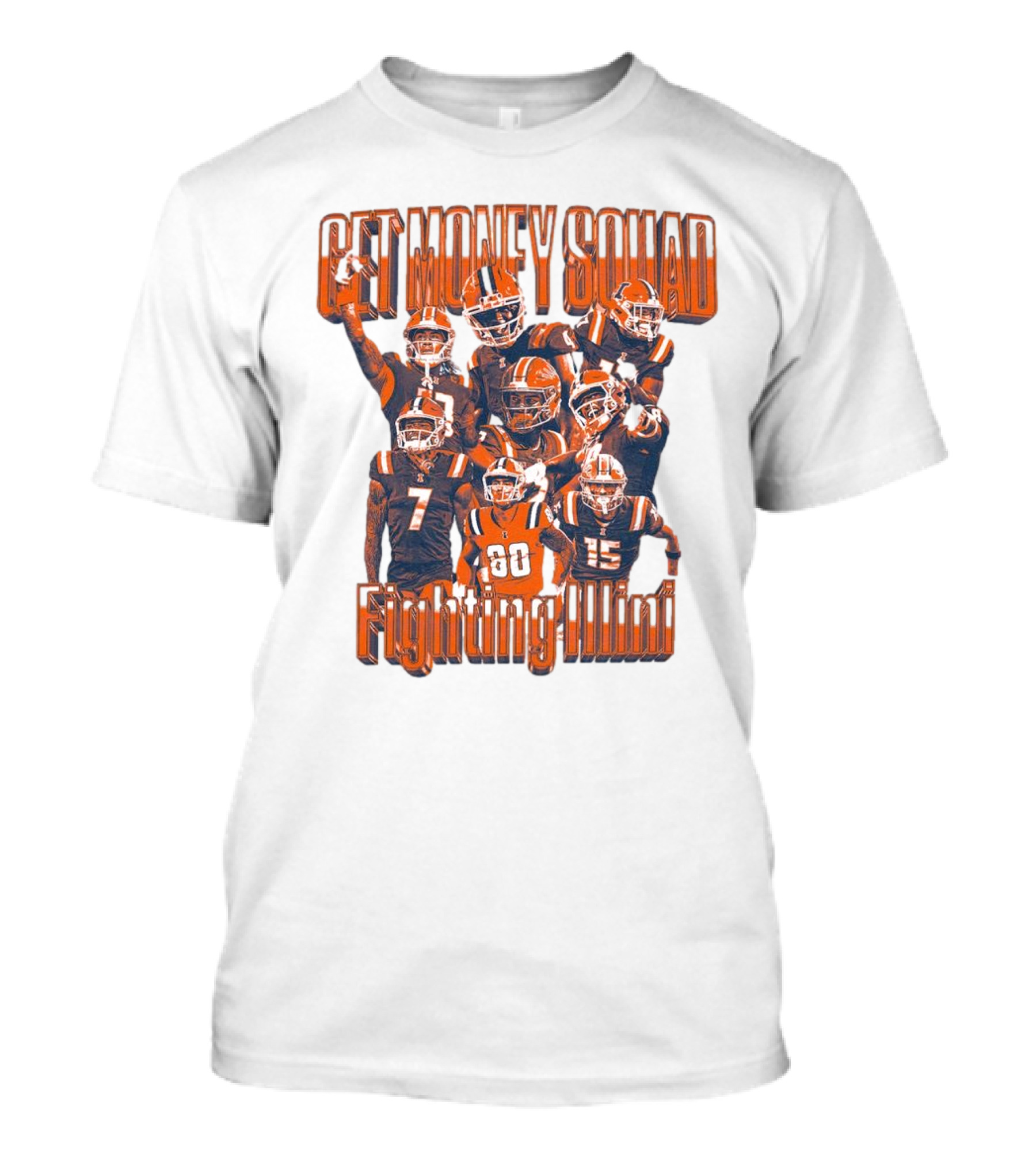 Get Money Squad Illinois Fighting Illini Football Team Week 5 Players T-Shirt