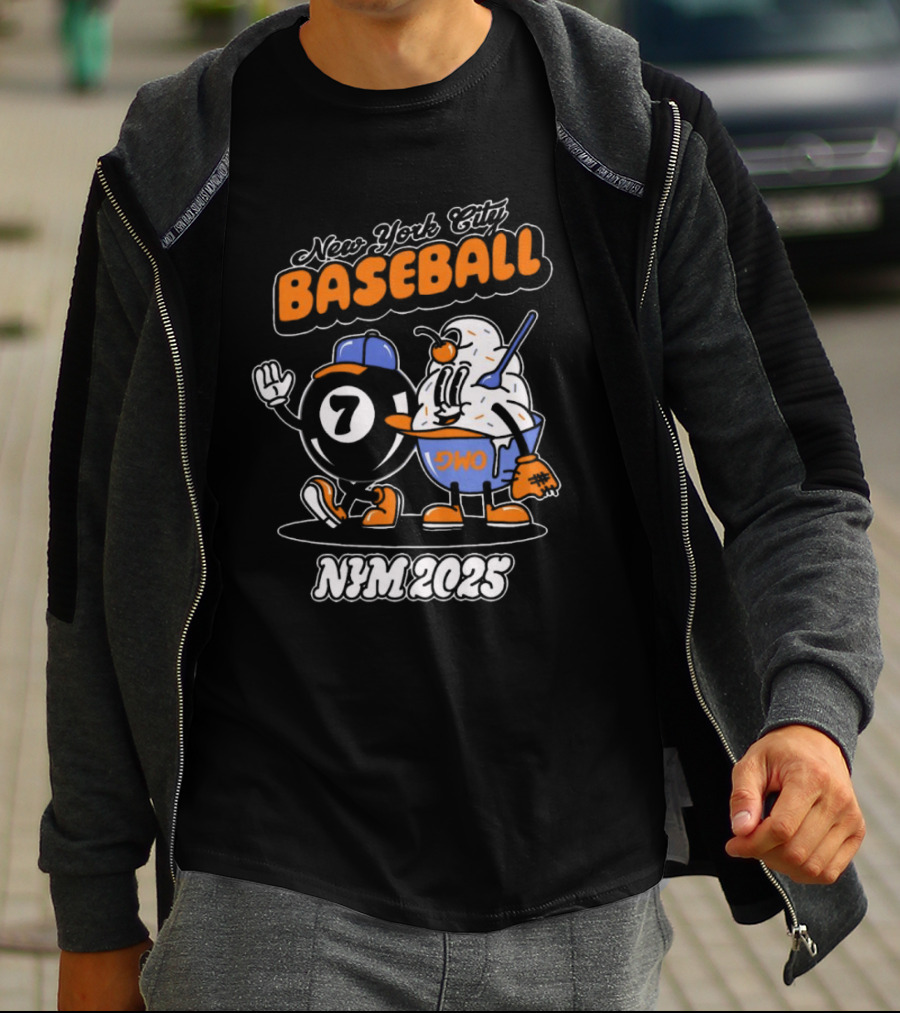 New York City Baseball Magic 7 Ball Nym 2025 T-Shirt