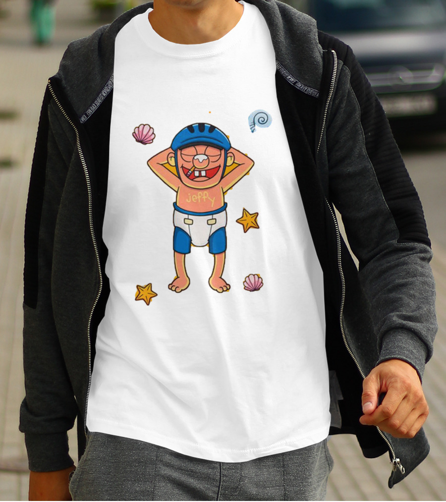 SML Merch Jeffy Summer Beach Character With Seashells And Starfish T-Shirt