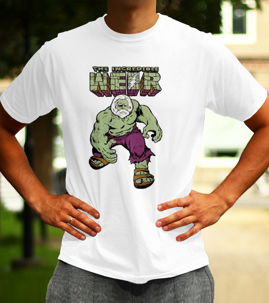The Incredible Weir Hulk Parody Green Superhero Beard T-Shirt