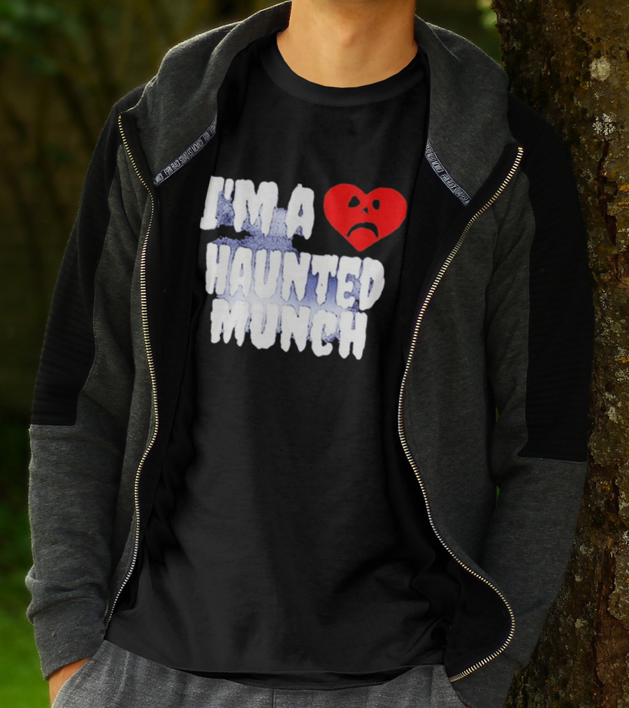 I’m A Haunted Munch Heart Sad Face T-Shirt