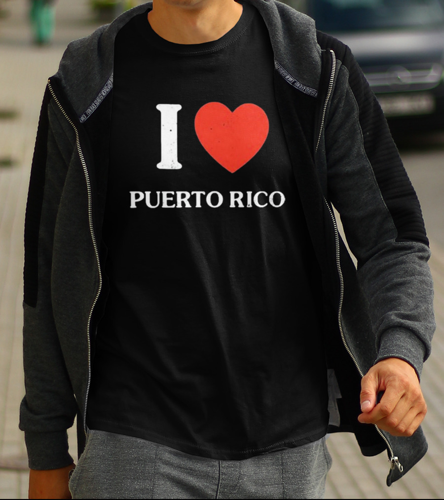 Kenneth Cole Vintage I Love Puerto Rico Heart T-Shirt
