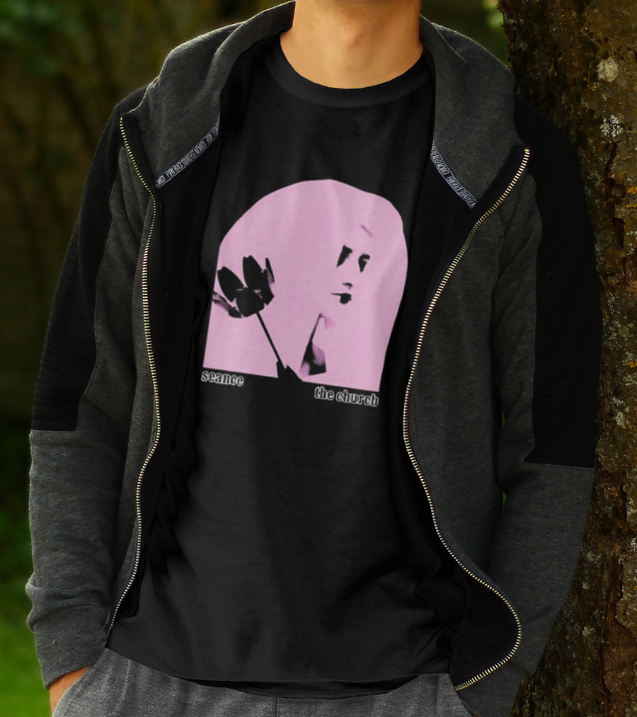 The Church Seance Pink Portrait With Flower T-Shirt