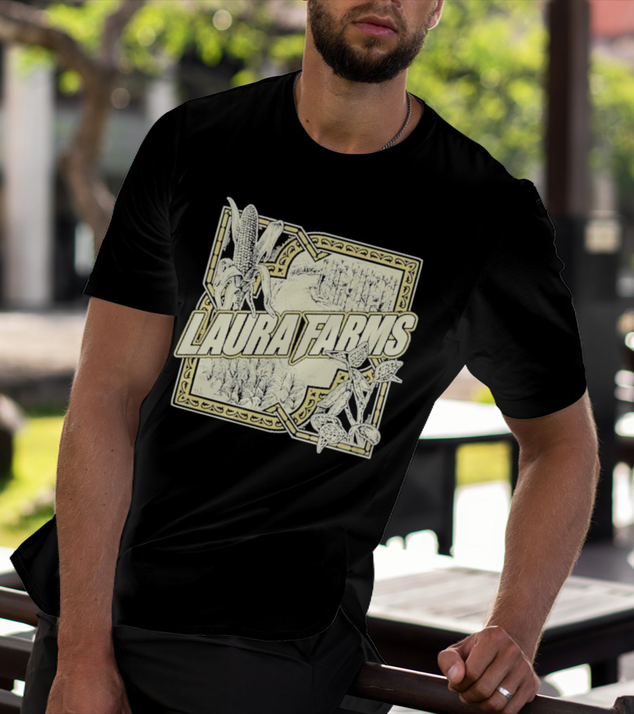 Laura Farms Corn And Agriculture Scene T-Shirt
