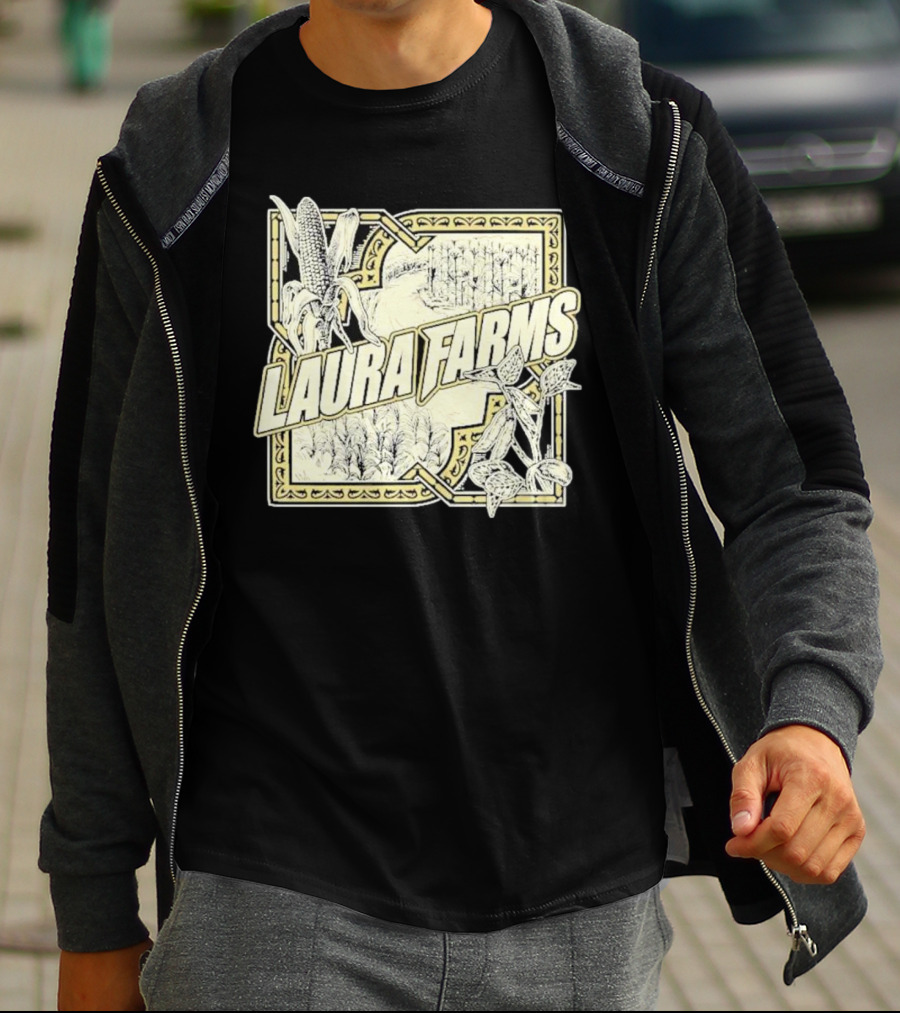 Laura Farms Corn And Agriculture Scene T-Shirt