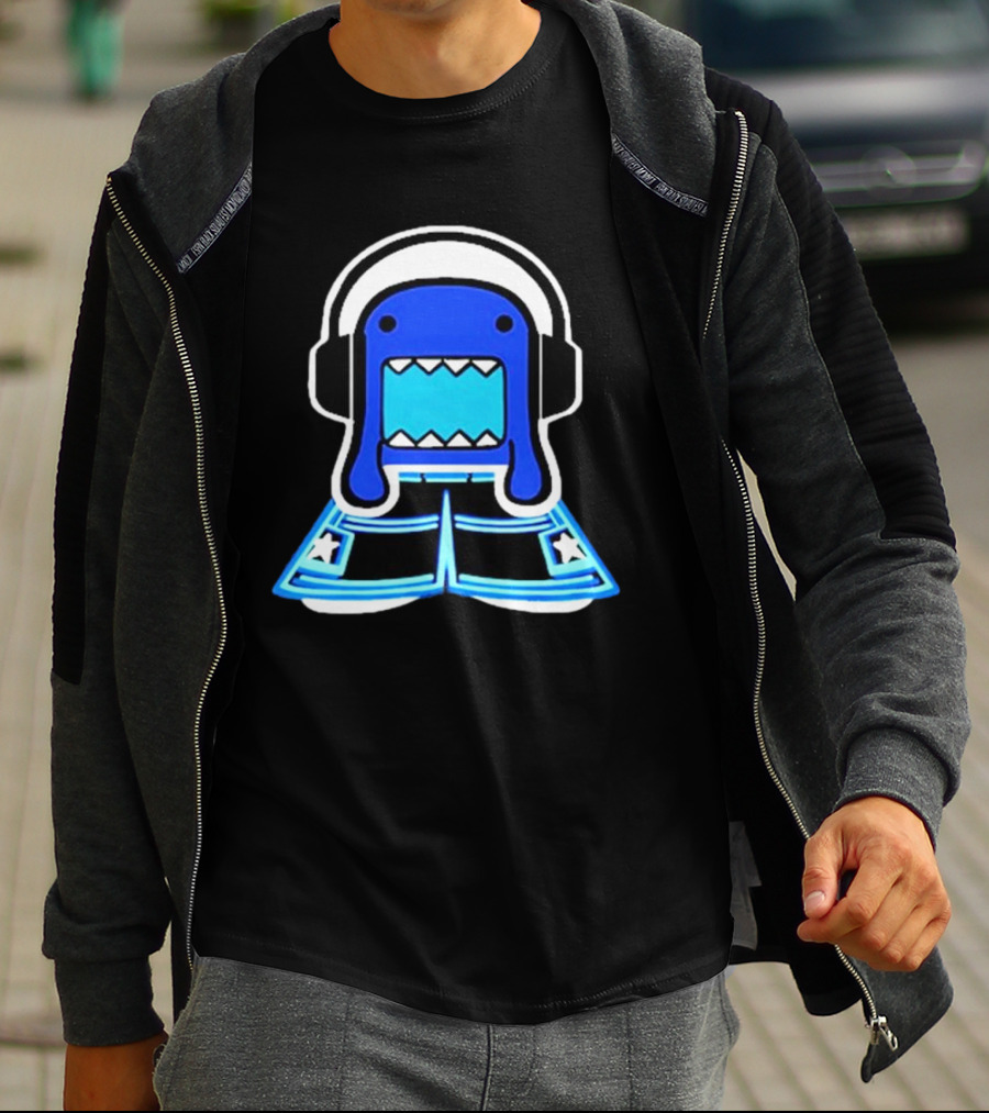 Romanceplanet Domo Headphones Star Shorts T-Shirt