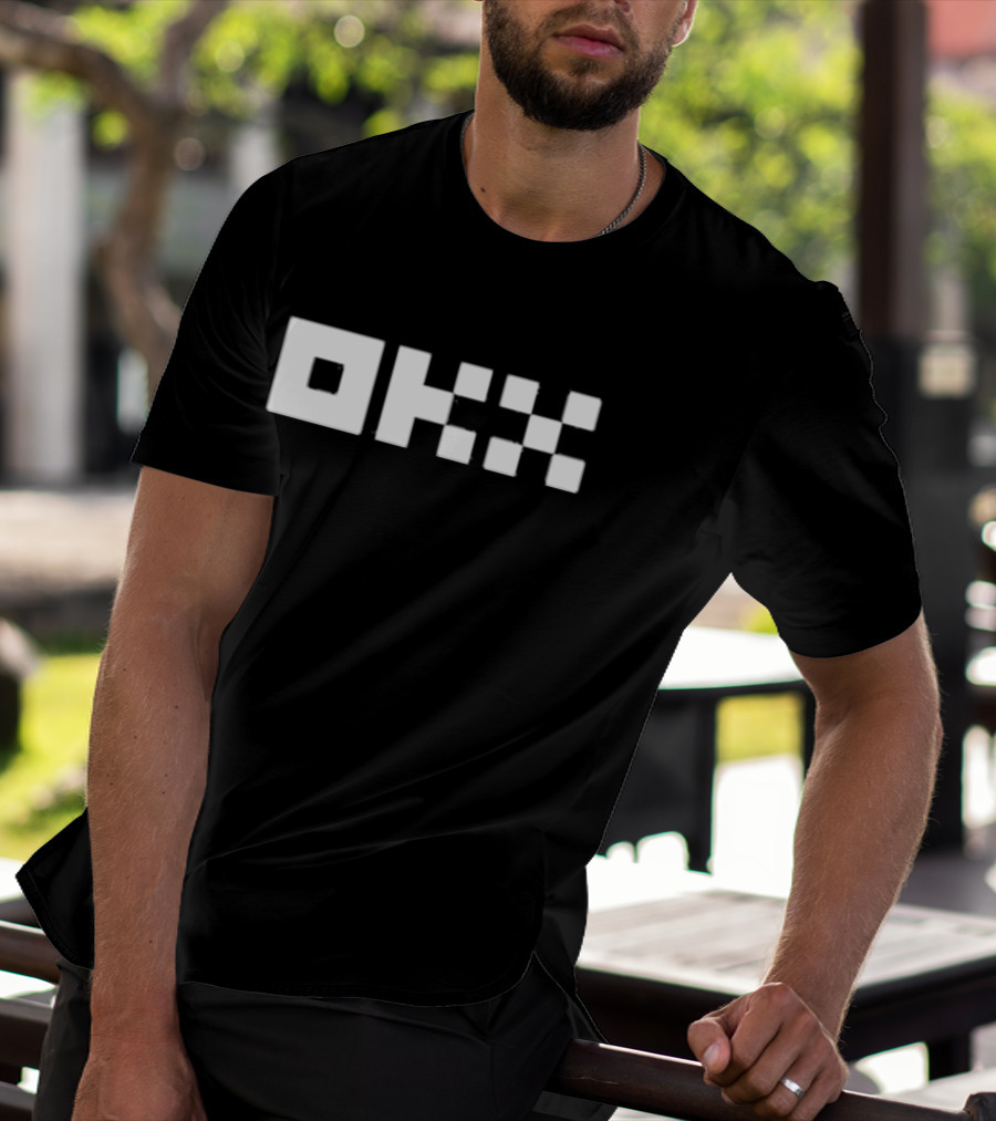 OKX Logo Black And White Square T-Shirt