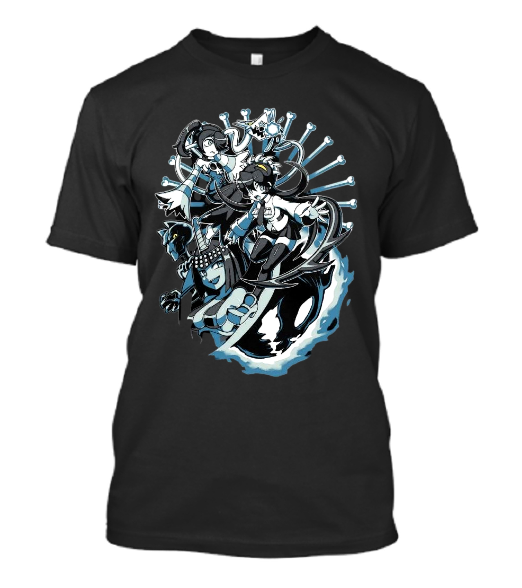 Skullgirls Parasites Filia Squigly Eliza Characters T-Shirt