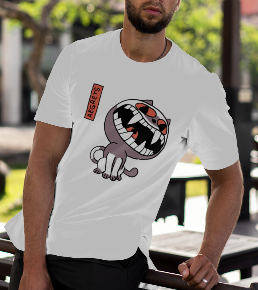 Fangamer OFF Cat Regrets Fierce Face T-Shirt