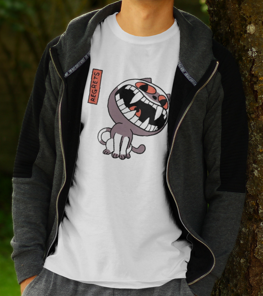 Fangamer OFF Cat Regrets Fierce Face T-Shirt