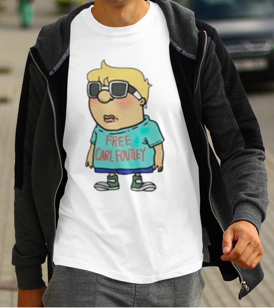 Free Carl Foutley Character With Sunglasses And Green Sneakers T-Shirt