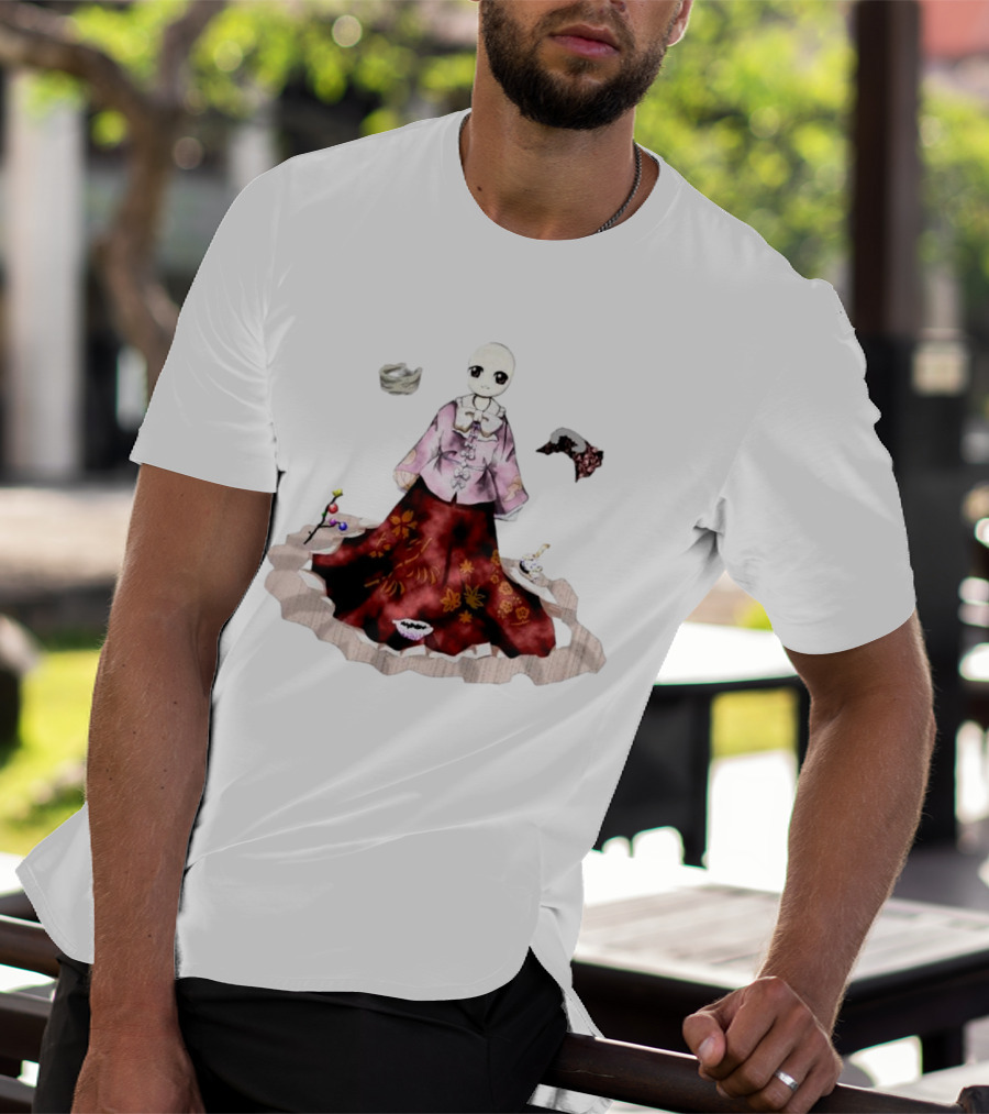 Kaguya Houraisan Fantasy Minimalist Floral Kimono T-Shirt