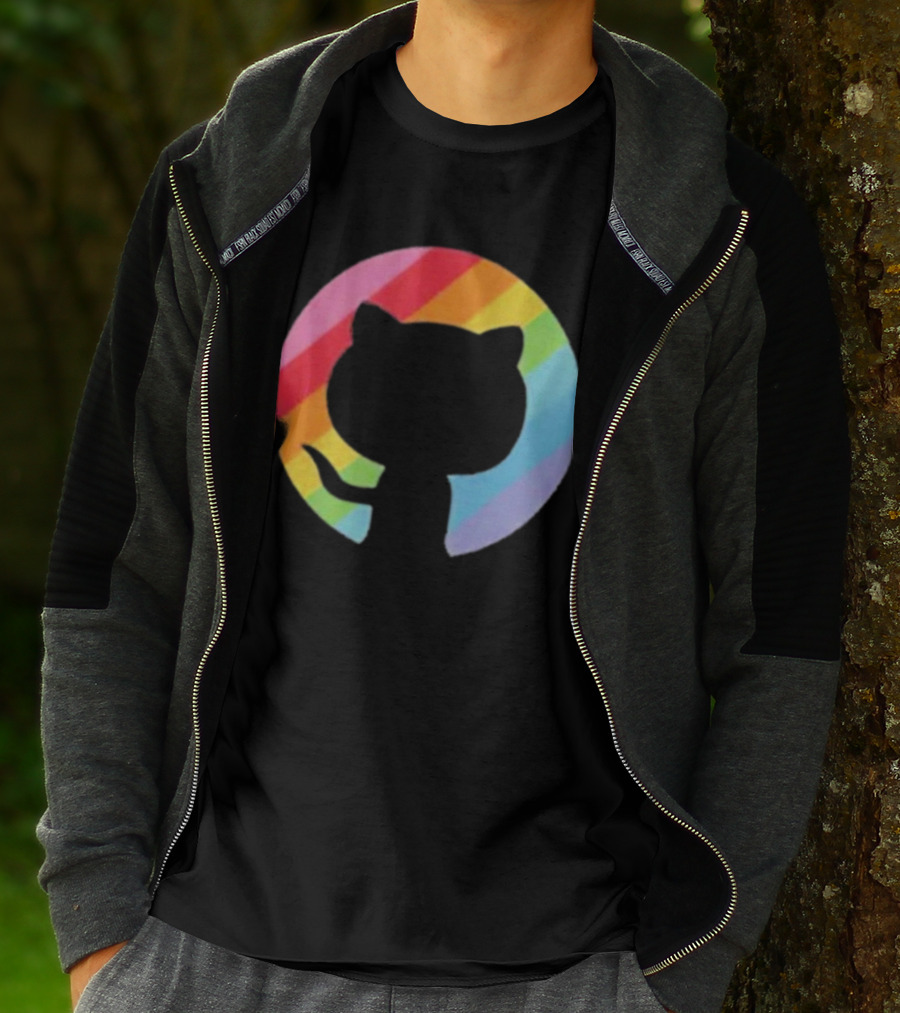 Invertocat Pride Github Merch Rainbow T-Shirt