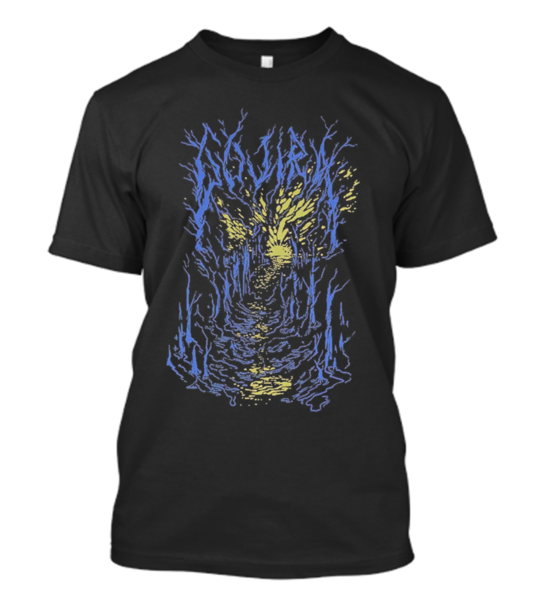 Gojira Store Blue Yellow Forest Path T-Shirt
