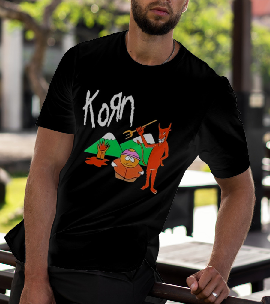 Korn 1999 South Park Character Devil Mountains T-Shirt