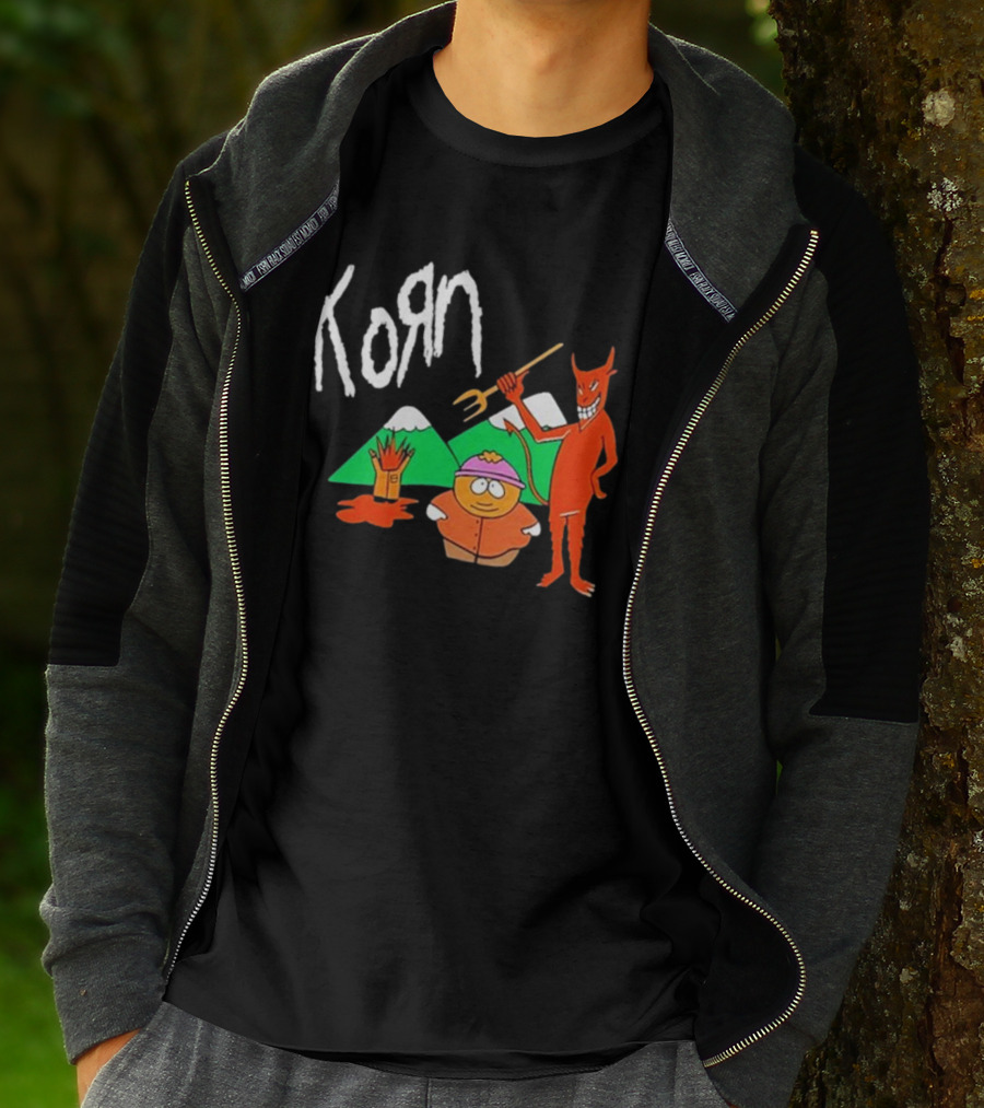 Korn 1999 South Park Character Devil Mountains T-Shirt