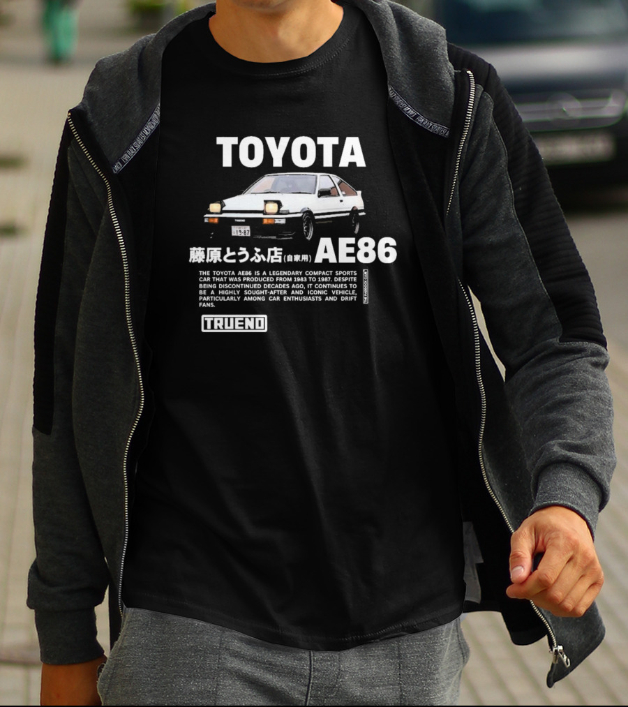 Toyota AE86 Trueno Iconic Sports Car Enthusiasts Drift Fans 1983-1987 T-Shirt