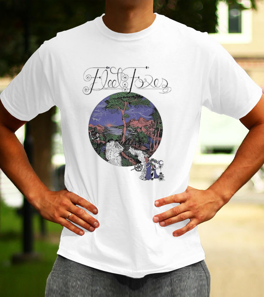 Fleet Foxes Sun Giant Album Cover Art Scenic Landscape T-Shirt