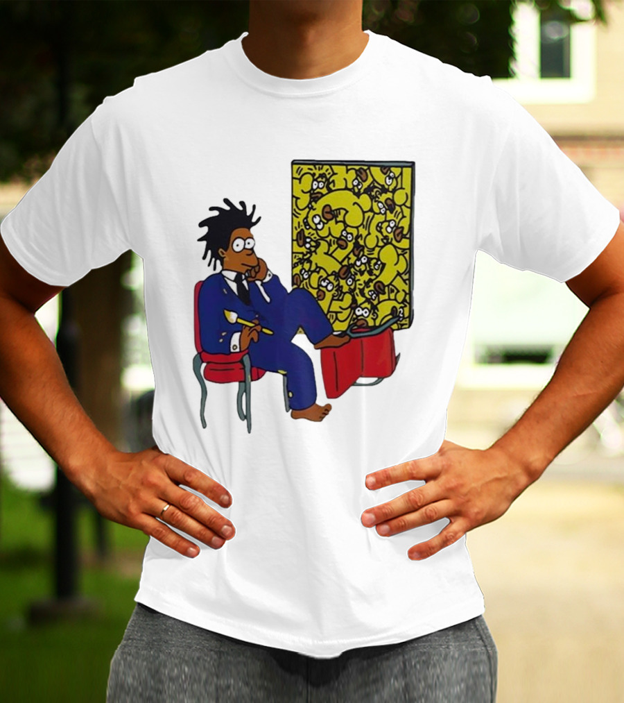 Jay Z Simpson Basquiat-Inspired Simpsons Mashup T-Shirt