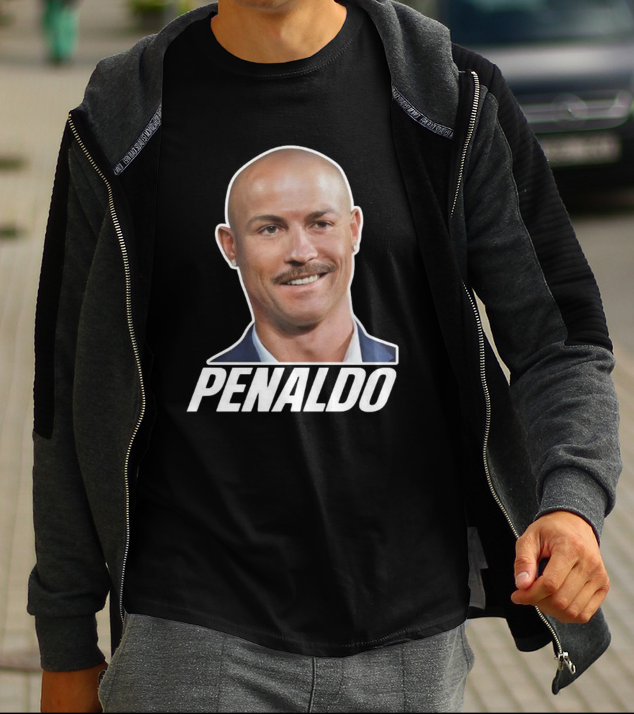 Bruhtees Penaldo Head Bald Mustache T-Shirt