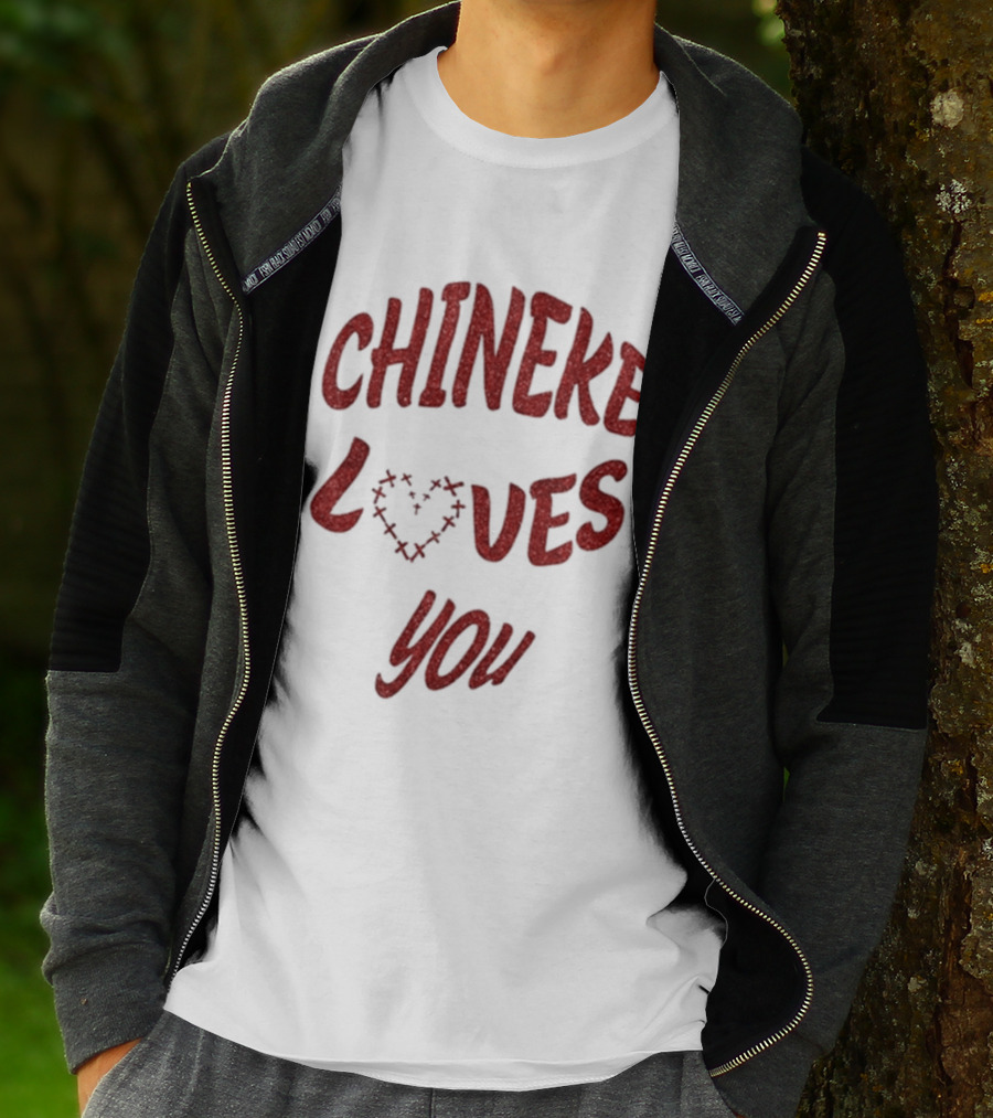 Chineke Loves You Heart Design Christmas T-Shirt