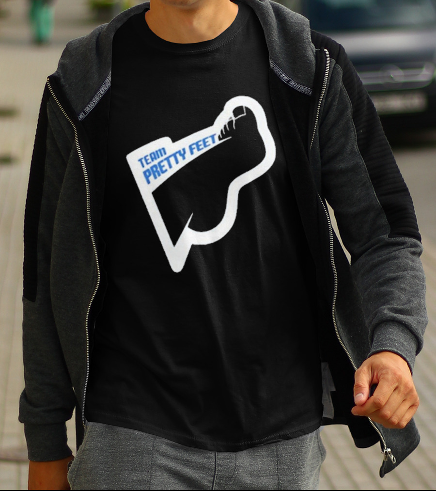 Team Pretty Feet Bold Blue Foot T-Shirt