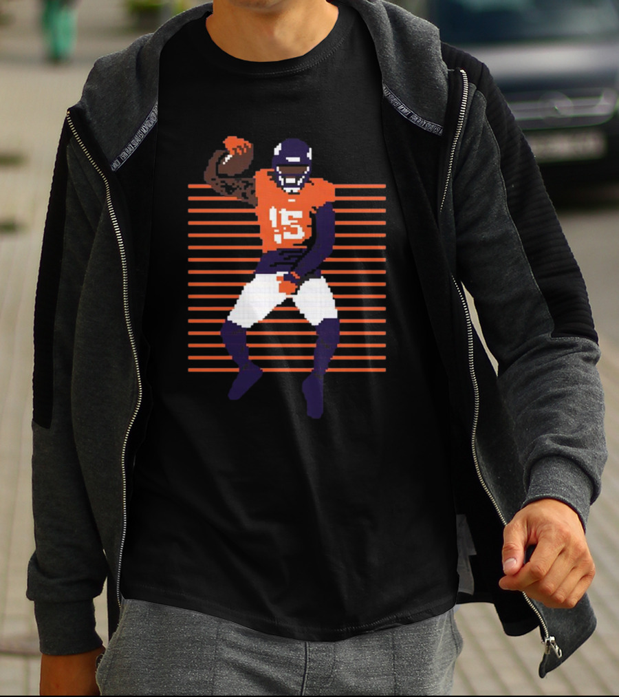 16-BIT Jump Grab Nik Bonitto Denver Broncos NFL Pixel T-Shirt