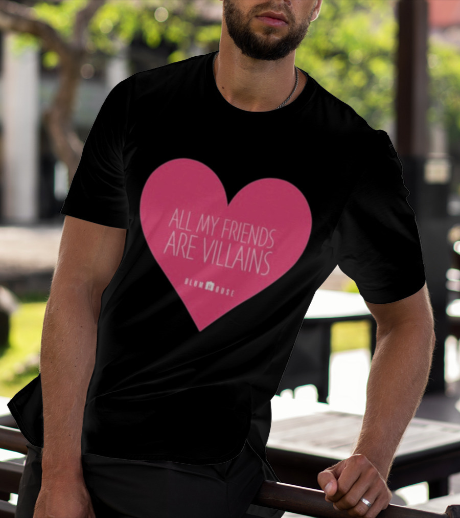 Blumhouse All My Friends Are Villains Valentine’s Heart T-Shirt