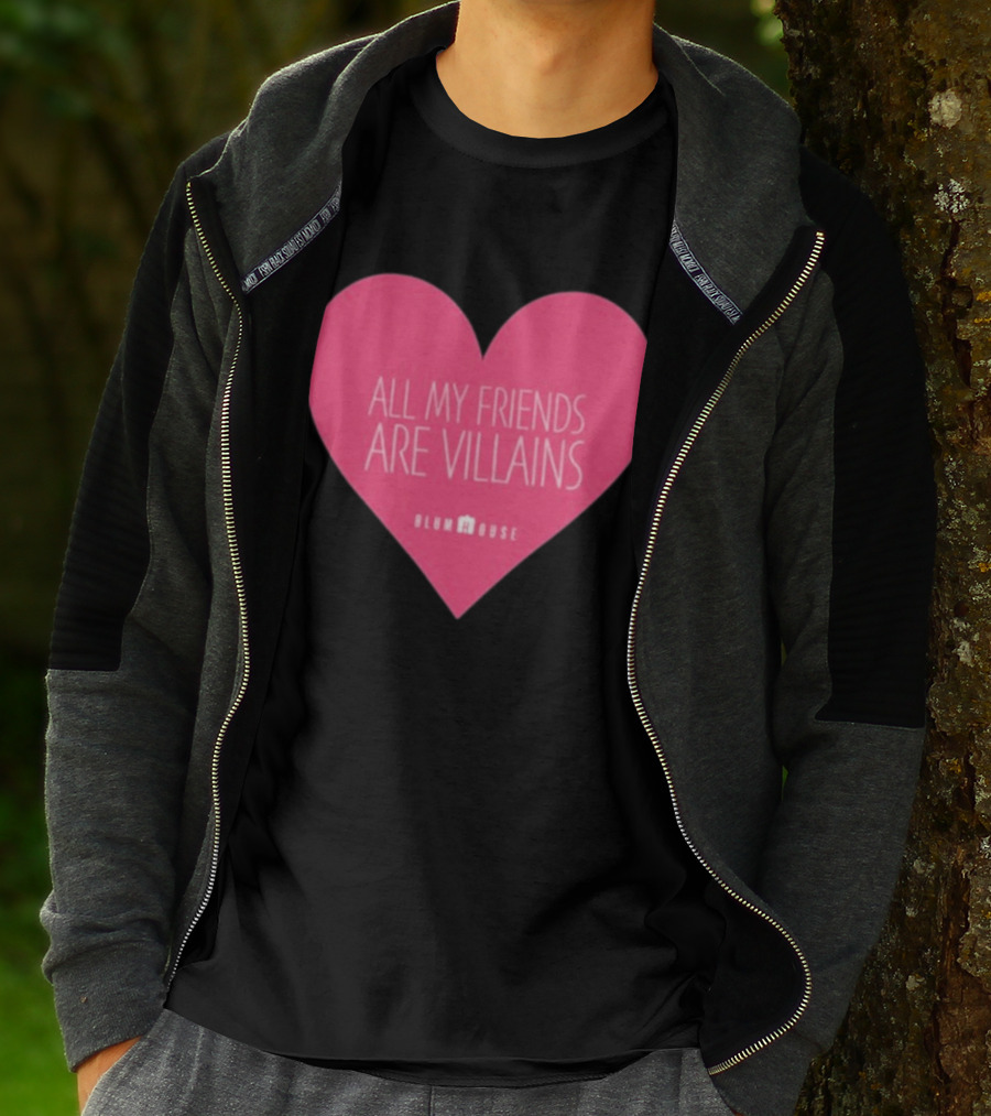 Blumhouse All My Friends Are Villains Valentine’s Heart T-Shirt