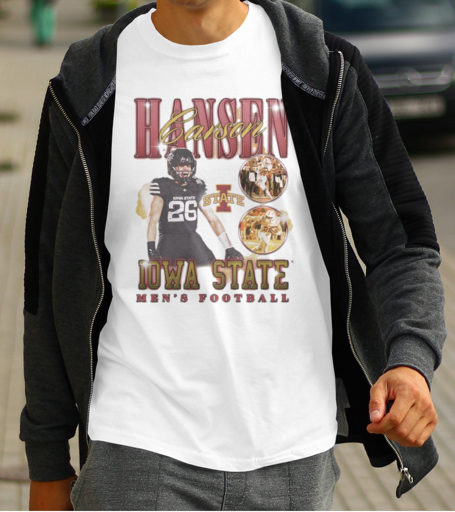 Carson Hansen Iowa State Cyclones Men's Football 90s T-Shirt