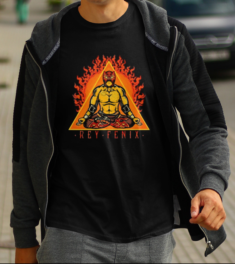 Rey Fenix Triangle Fire Meditation Mask T-Shirt