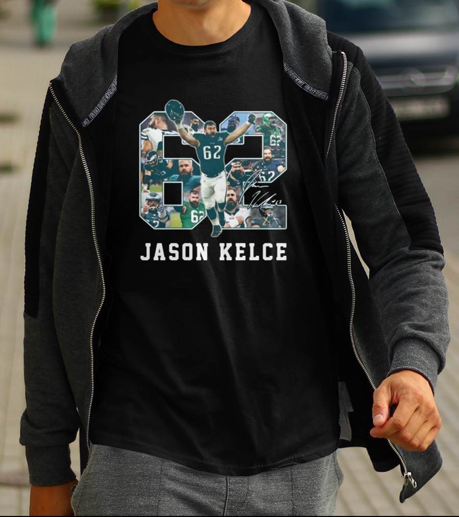 Philadelphia Eagles NFL Jason Kelce 62 7X Pro Bowls Signature 2025 T-Shirt