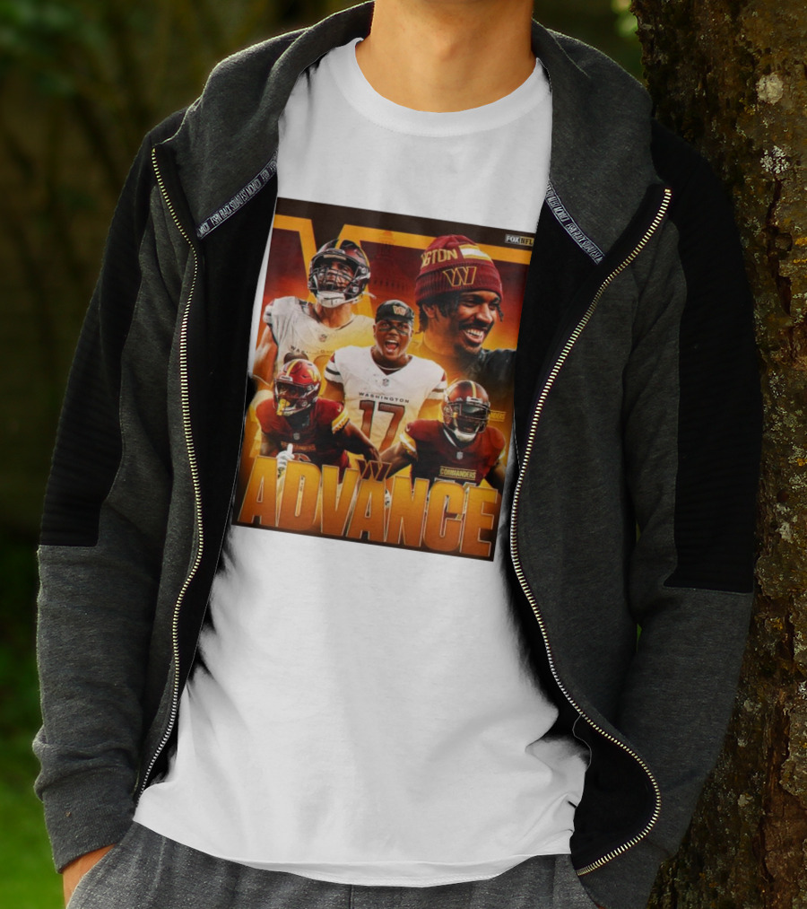 Washington Commanders Advance Sink Buccaneers Playoff Hopes FOX NFL Sports T-Shirt