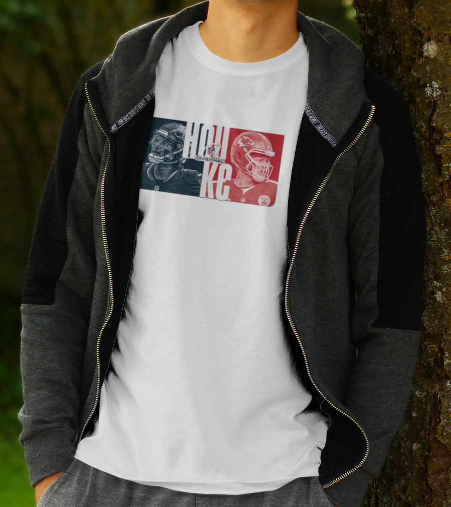 NFL Divisional Round Kansas City Chiefs Vs. Houston Texans Matchup HOU KC T-Shirt