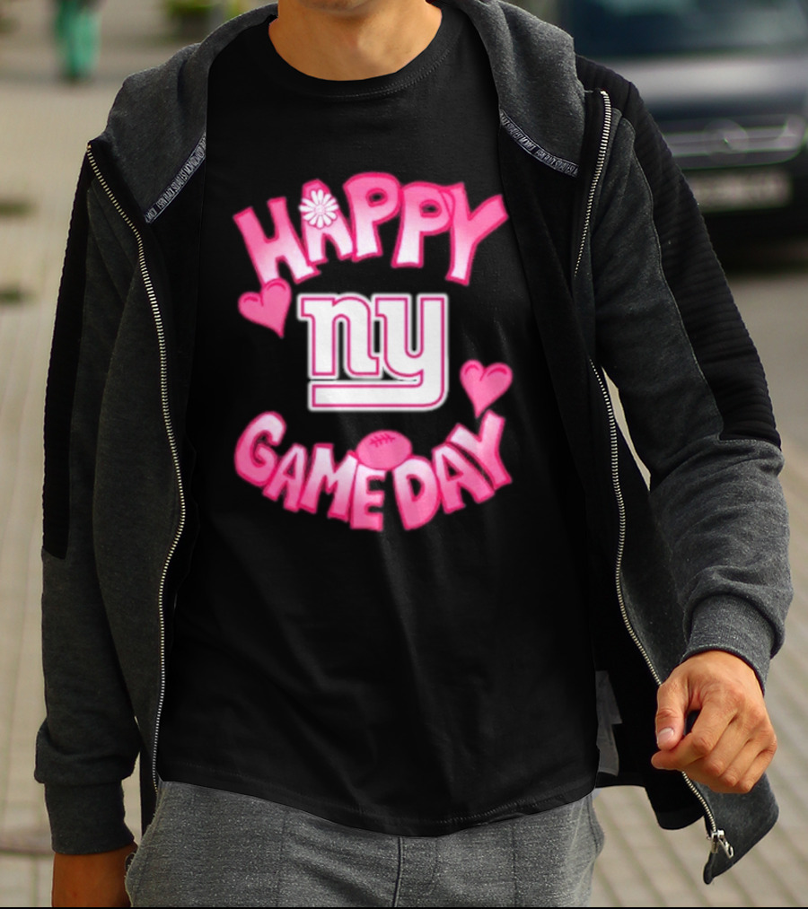NY Giants Valentines Happy Gameday 2025 T-Shirt