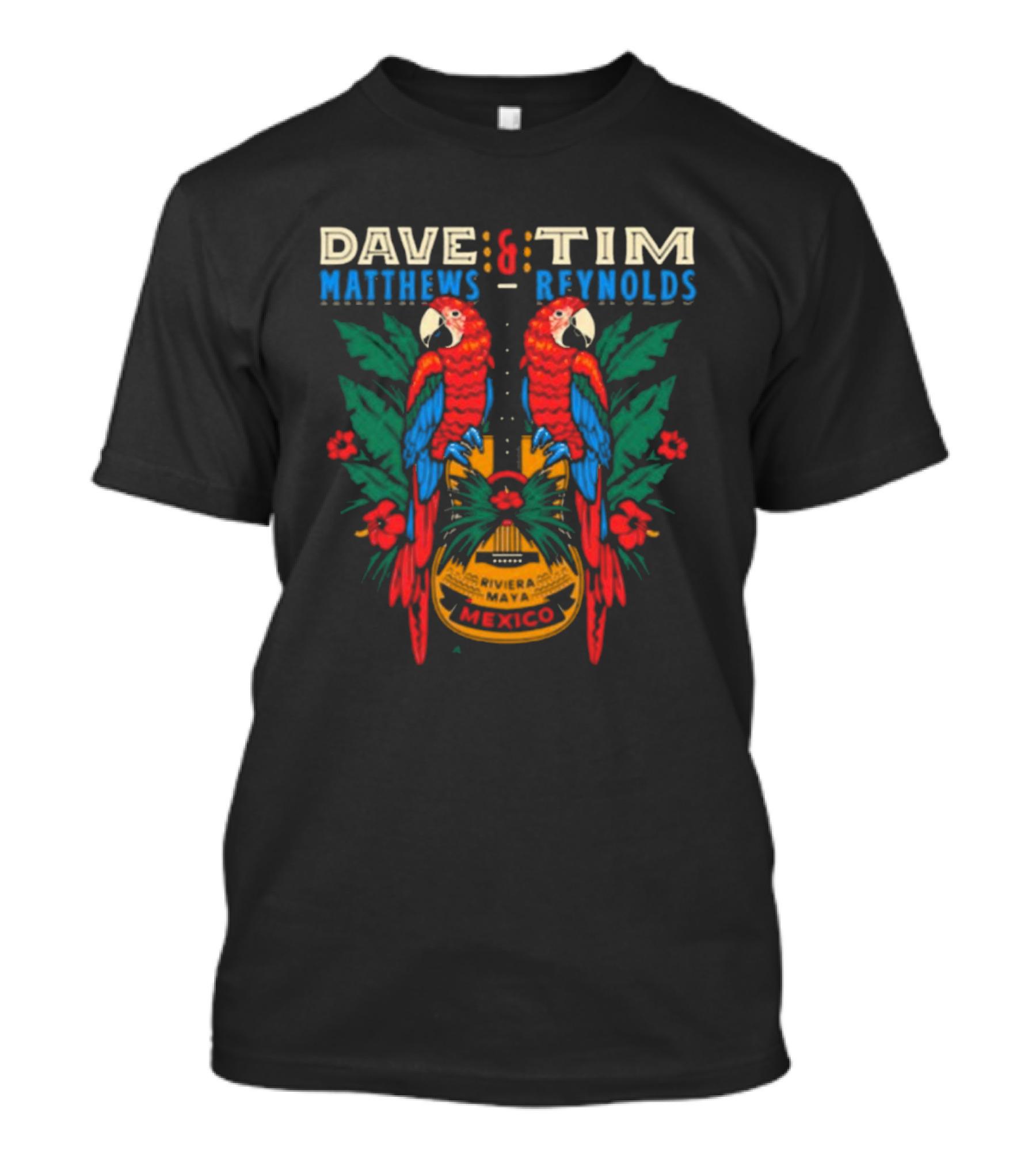 Dave Matthews Tim Reynolds Riviera Maya Mexico Parrot Guitar Jan 23-26 2025 T-Shirt