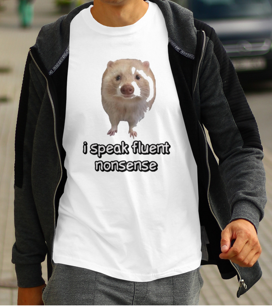 Cringey Albino Raccoon I Speak Fluent Nonsense T-Shirt