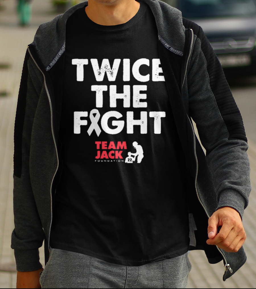 Twice The Fight Team Jack Foundation 22 Ribbon T-Shirt