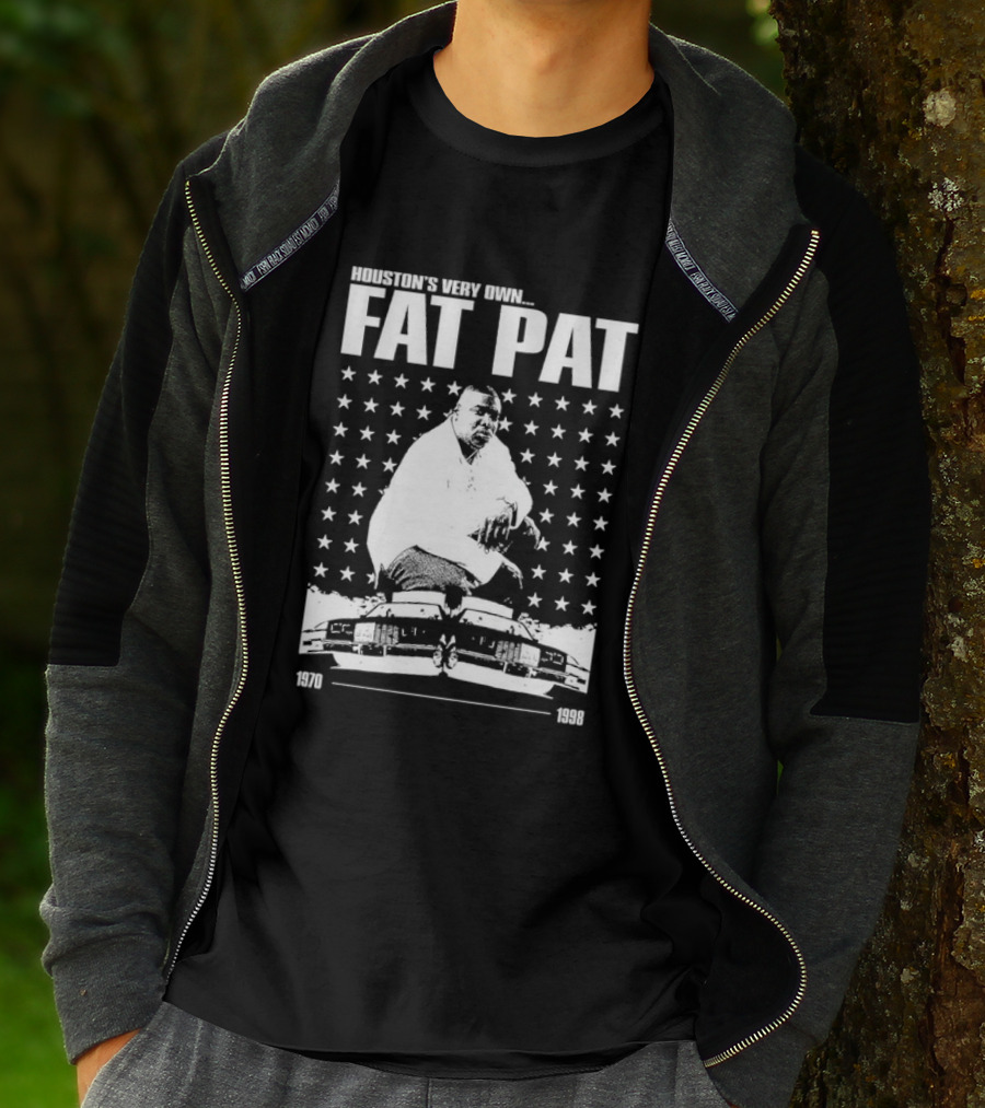 Houston’s Very Own Fat Pat 1970-1998 Featuring Star Pattern And Car Graphics T-Shirt