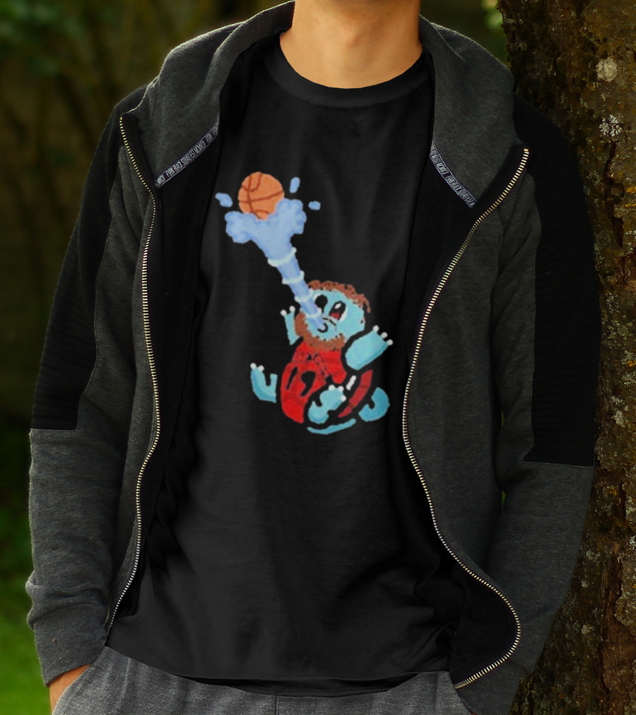 Jakob Poeltl Squirtle Toronto Raptors Basketball Fusion T-Shirt